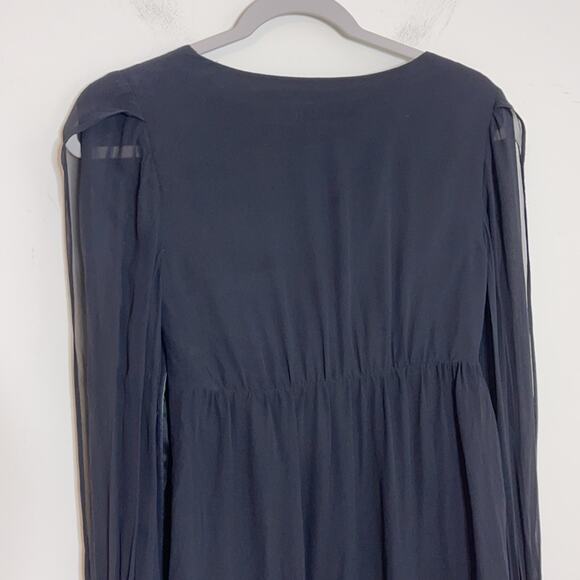 Trina Turk Black Jewel Split Sleeves Dress Size 0 - Picture 6 of 12